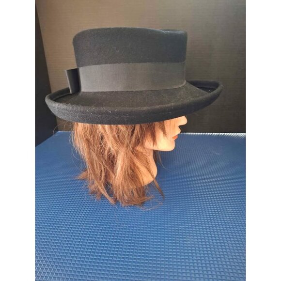 Betmar Street Smart Black Wool Felt Bowler Hat Size M - Picture 6 of 7